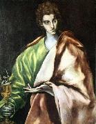 GRECO, El Apostle St John the Evangelist Spain oil painting artist